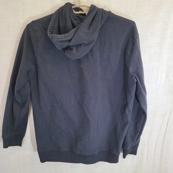 Patagonia Hoodie Mens Large Black Pullover Sweatshirt Logo Sleeve Drawstring - Picture 2 of 8